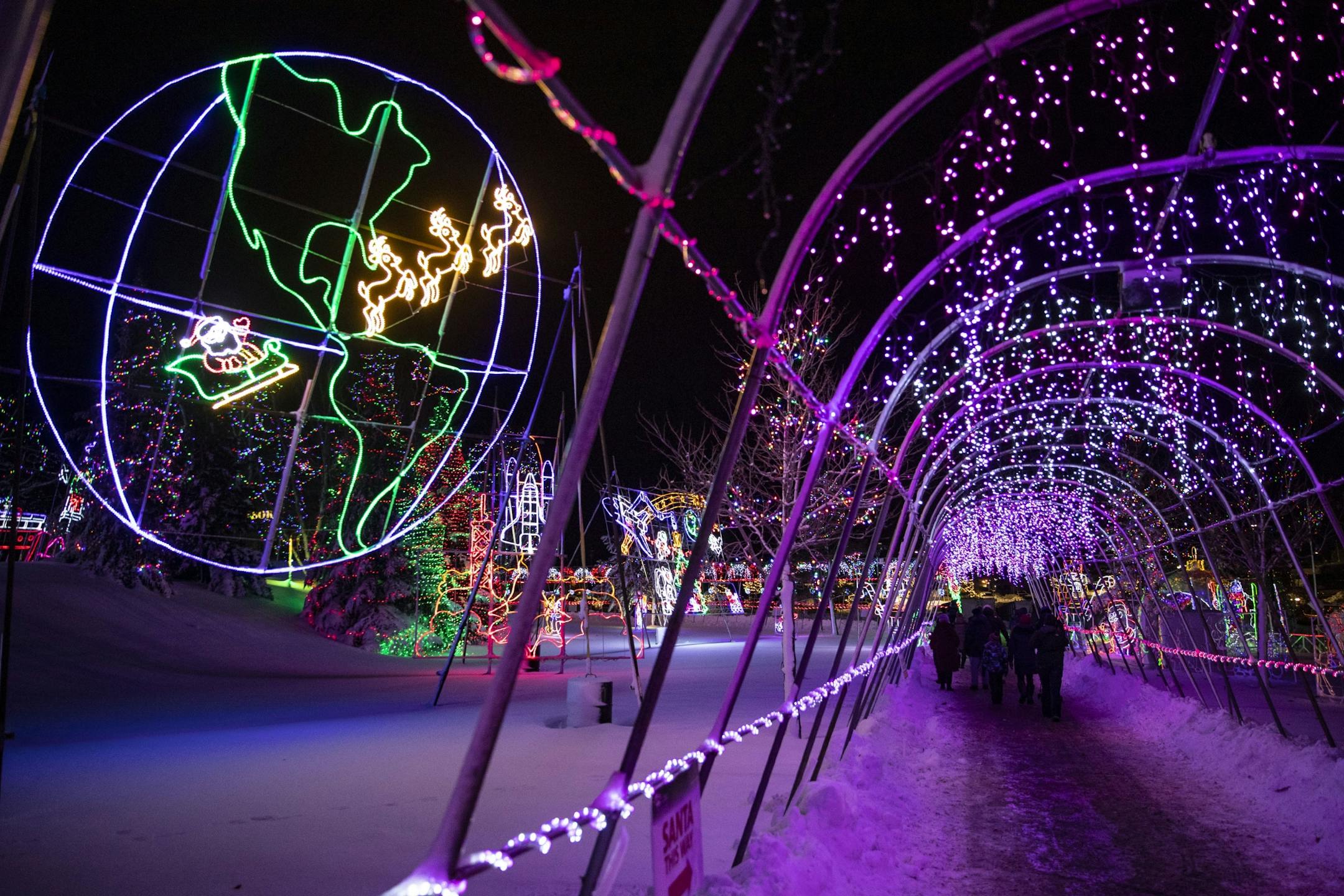 Bentleyville lights displays were illuminated on Tuesday December 3, 2019. It was the first time the light display had opened since the blizzard hit over the weekend.