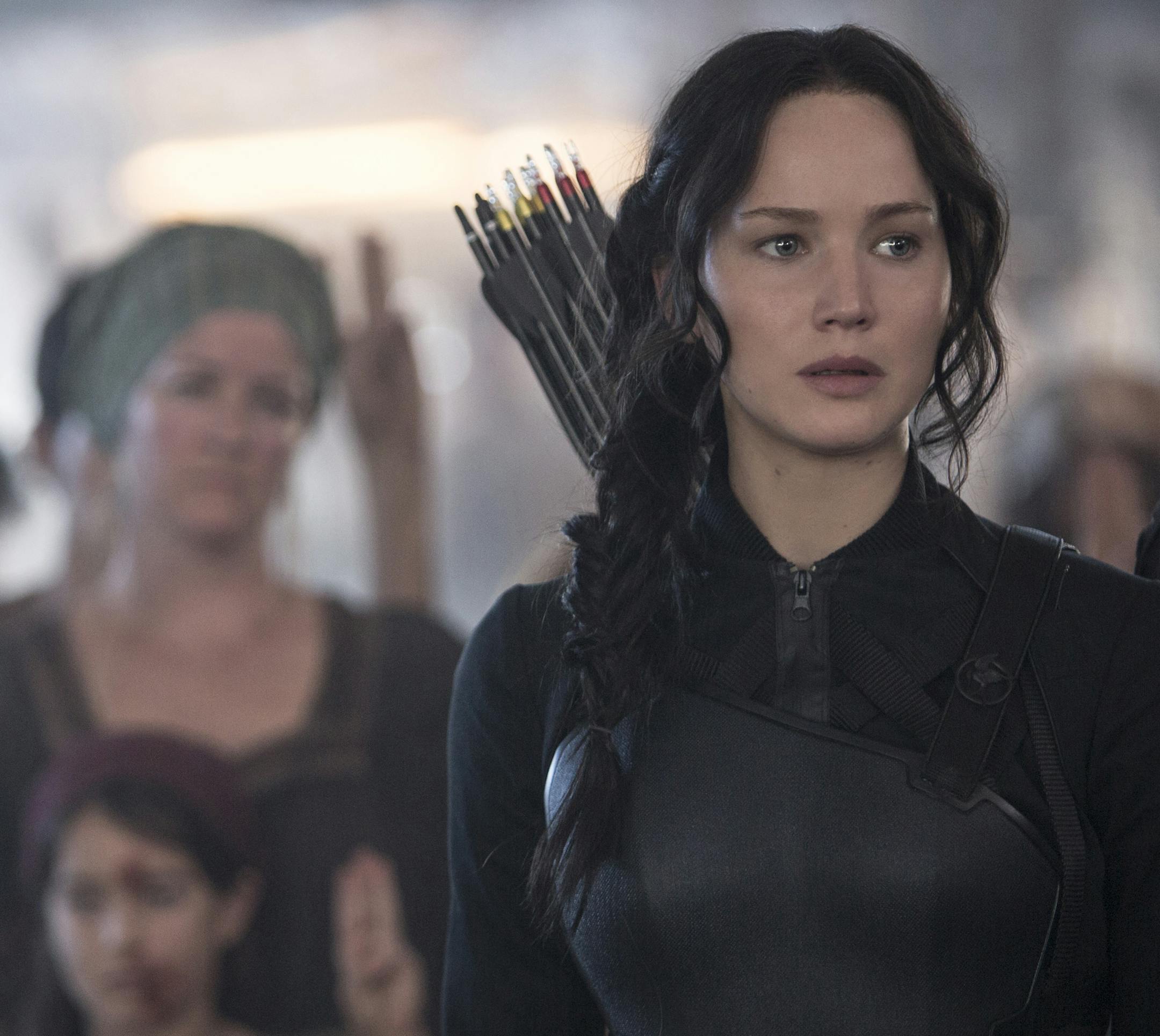 Jennifer Lawrence stars as Katniss Everdeen in "The Hunger Games: Mockingjay -- Part 1" Photo credit: Murray Close / Lionsgate