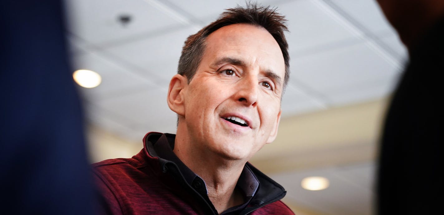 Former Gov. Tim Pawlenty spoke at the Edina Country Club on the Future of Work at a joint meeting of the Chambers of Commerce for Bloomington, Eden Prairie, Edina and Richfield. ] GLEN STUBBE &#xef; glen.stubbe@startribune.com Friday, March 16, 2018 EDS, she is in the lede of Coolican's guns story for Sunday.