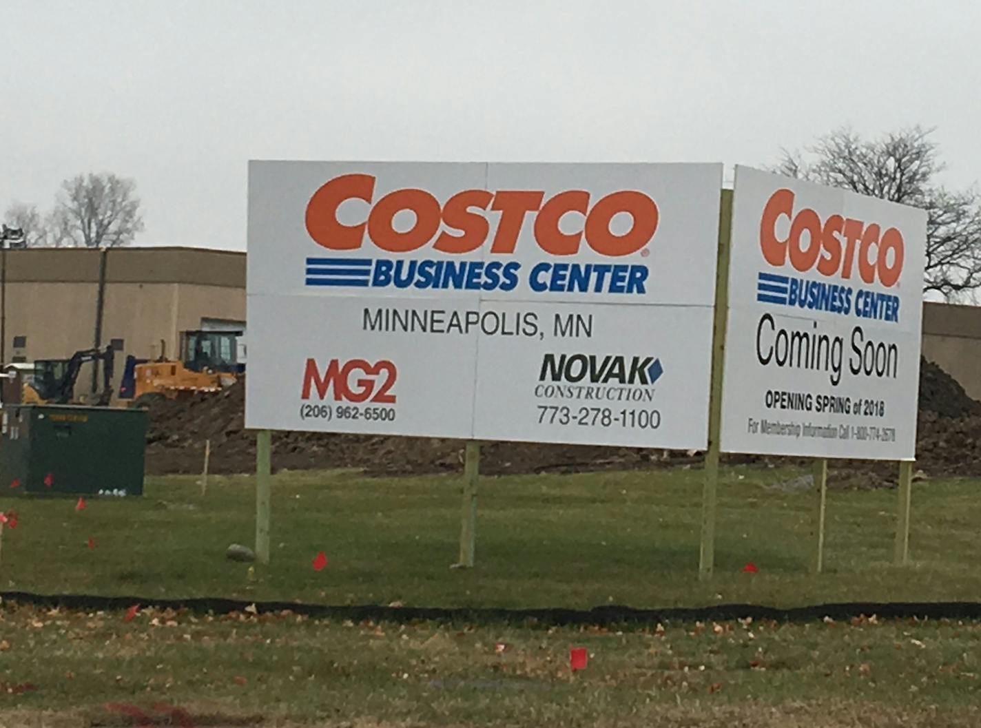 Construction is underway at the Costco business center at 3311 Broadway St. NE., Minneapolis, expected to open in the spring.