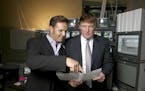 FILE -- Mark Burnett, creator and producer of the reality show "The Apprentice" with his star Donald Trump in the control room for the TV series at Tr