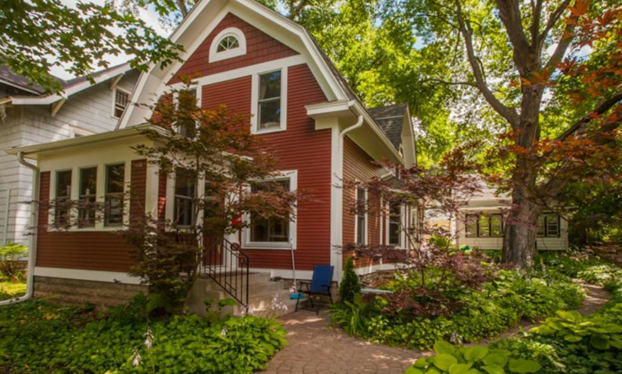 Minneapolis
Built in 1892, this four-bedroom, four-bathroom house located in the Prospect Park neighborhood has 3,429 finished square feet and features three bedrooms on one level, second floor laundry, vaulted ceilings, sunroom, tropical hardwood floors, gourmet kitchen, full finished basement, paver patio and two-car detached garage. Listed by John Braun, Equity Realty, 612-701-8101.