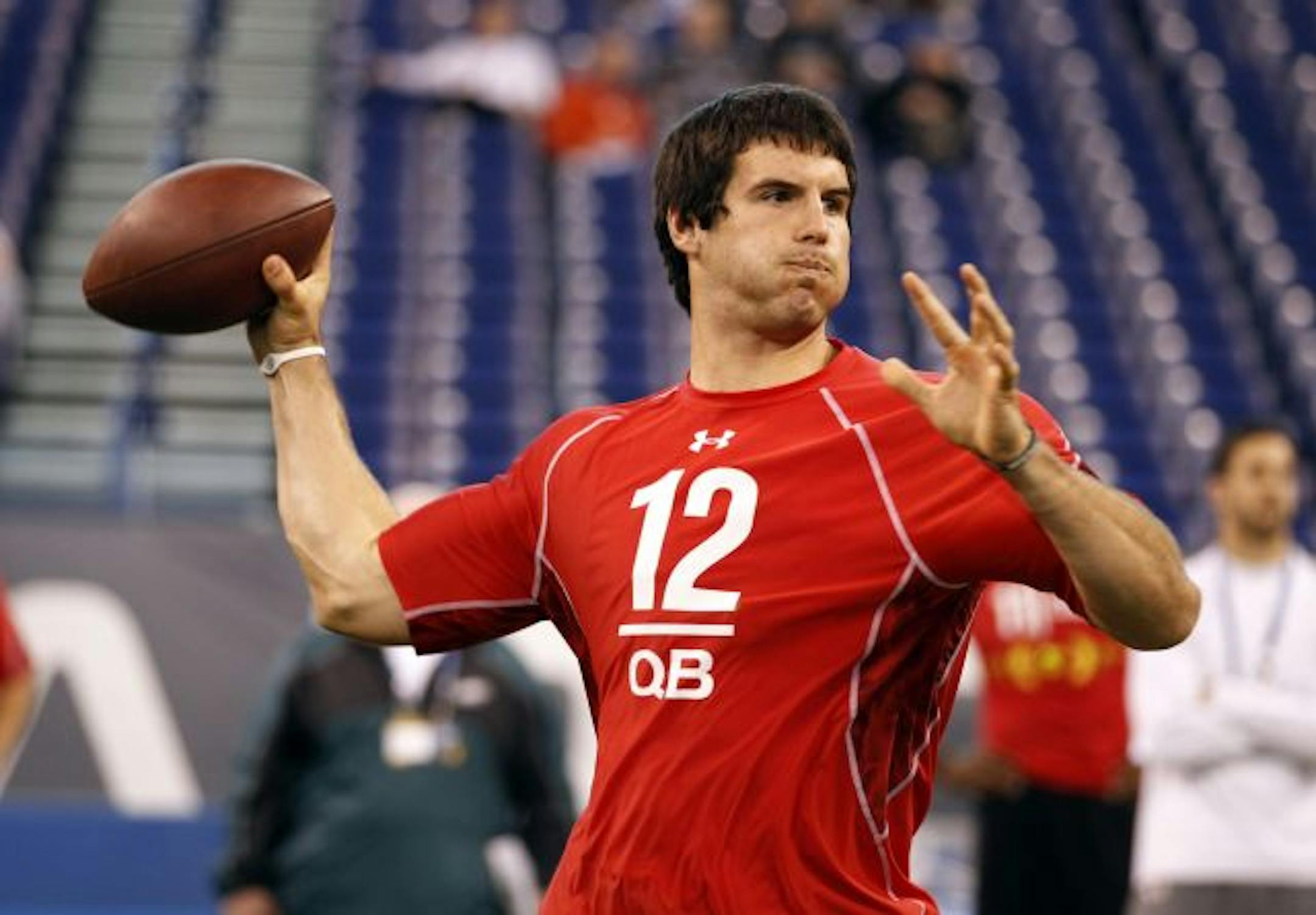 Team officials, including coach Leslie Frazier, offensive coordinator Bill Musgrave and quarterbacks coach Craig Johnson, were in Tallahassee, Fla., on Tuesday to watch Florida State's Christian Ponder (pictured) work out.