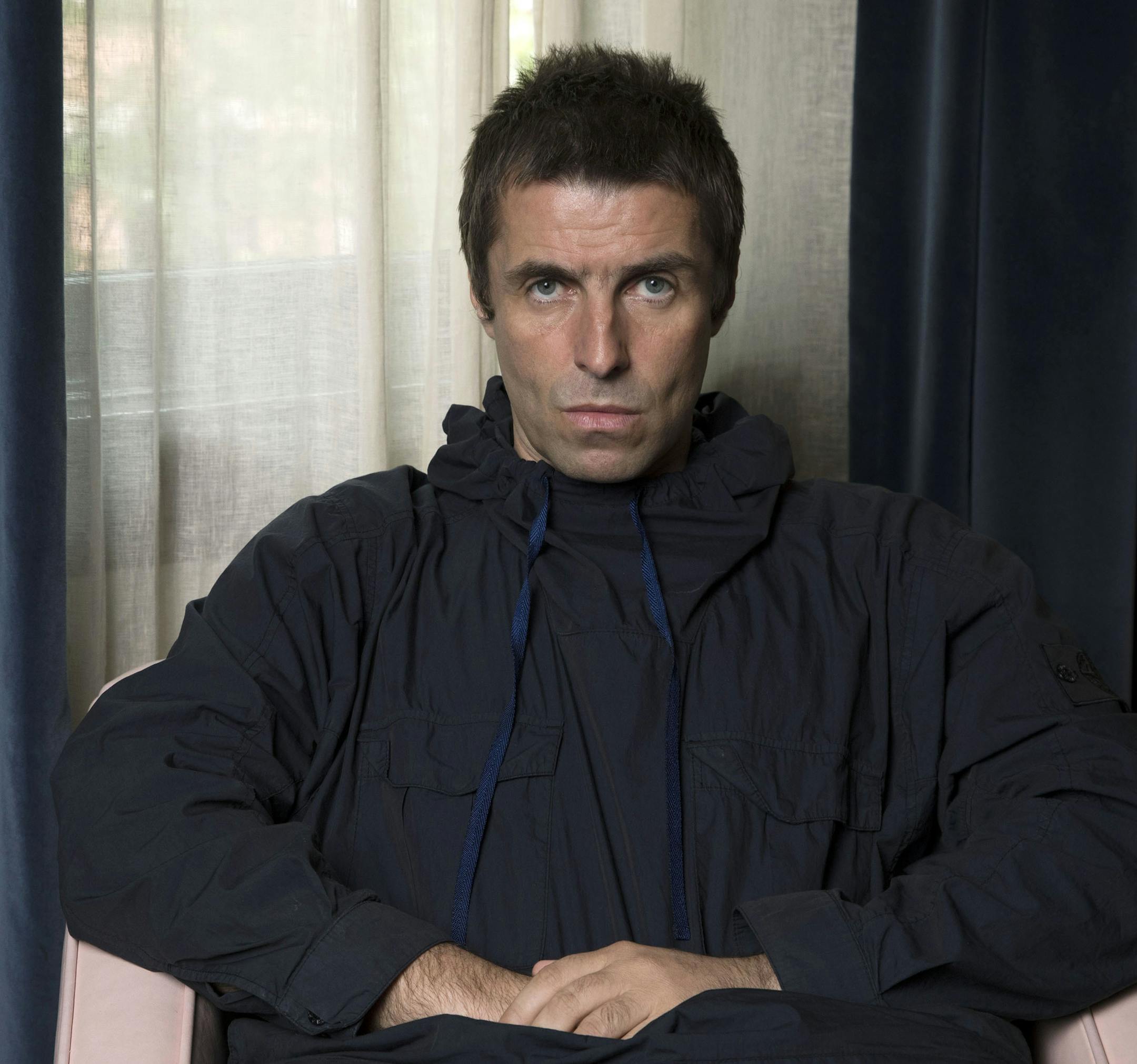 In this July 28, 2017 photo, Liam Gallagher poses for a portrait to promote his latest album, "As You Were," in New York. (Photo by Amy Sussman/Invision/AP)