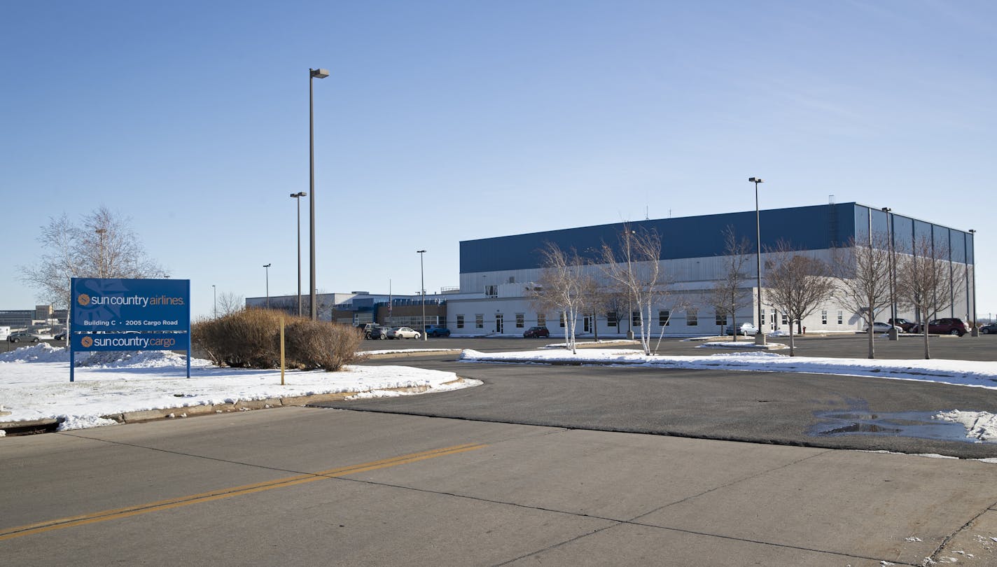 The Sun Country office building on Cargo Road in Richfield, Minn. on Friday, Dec. 14, 2018. ] Shari L. Gross &#x2022; shari.gross@startribune.com The MAC published Sun Country's HQ hangar plans on its website ahead of next week's meeting. In it, the MAC agrees to help finance the renovations, but with a headquarters covenant wherein SCA agrees to keep the airline's HQ in the MSP market or else pay a big fine. Need exterior photos of Sun Country's hangar that will be converted into its corporate