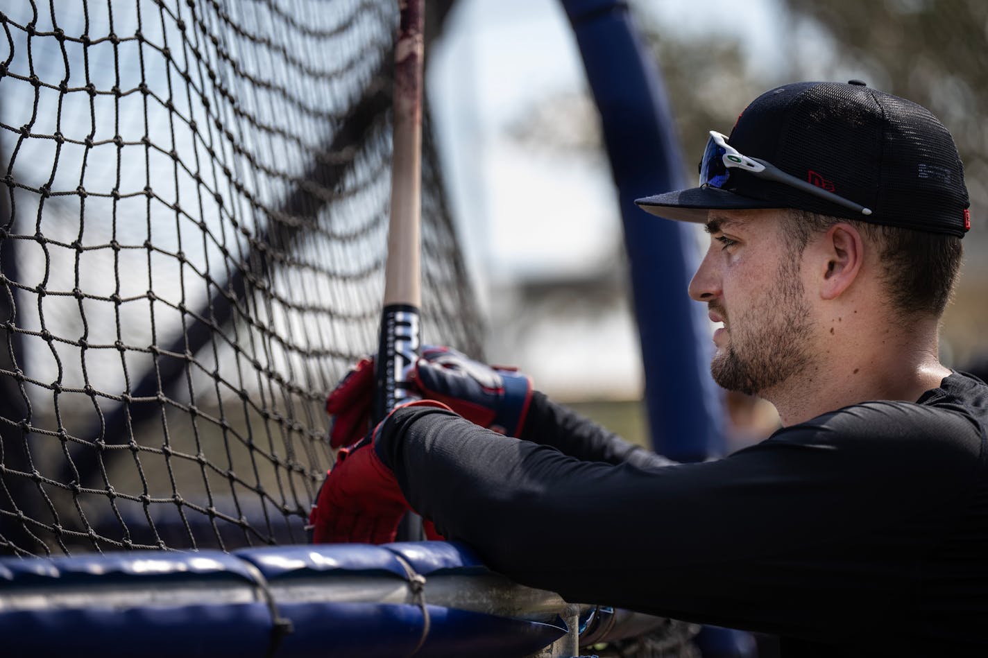 Minnesota Twins outfielder Matt Wallner Sunday, Feb.19.2023 in Fort Myers, Fla. ] JERRY HOLT • jerry.holt@startribune.com