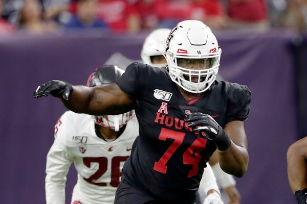 University of Houston offensive tackle Josh Jones is a good athlete who will need some work but could turn into the left tackle of the future.