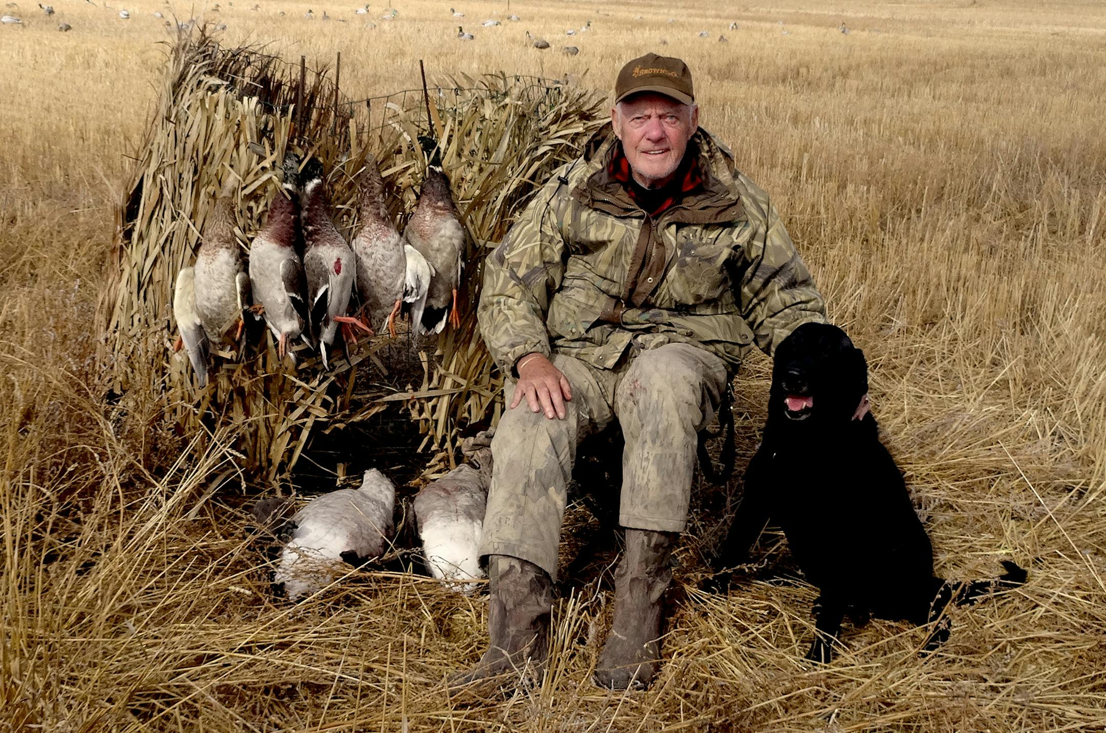 Retired Vikings coach Bud Grant and his dog, Boom, last fall before the dog became ill and had to be put down. Grant, nearing 90, is hoping to find a new dog.