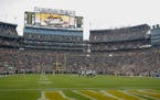 Lambeau Field is seen prior to kick-off of an NFL football game between the Green Bay Packers and Seattle Seahawks on Sunday.
