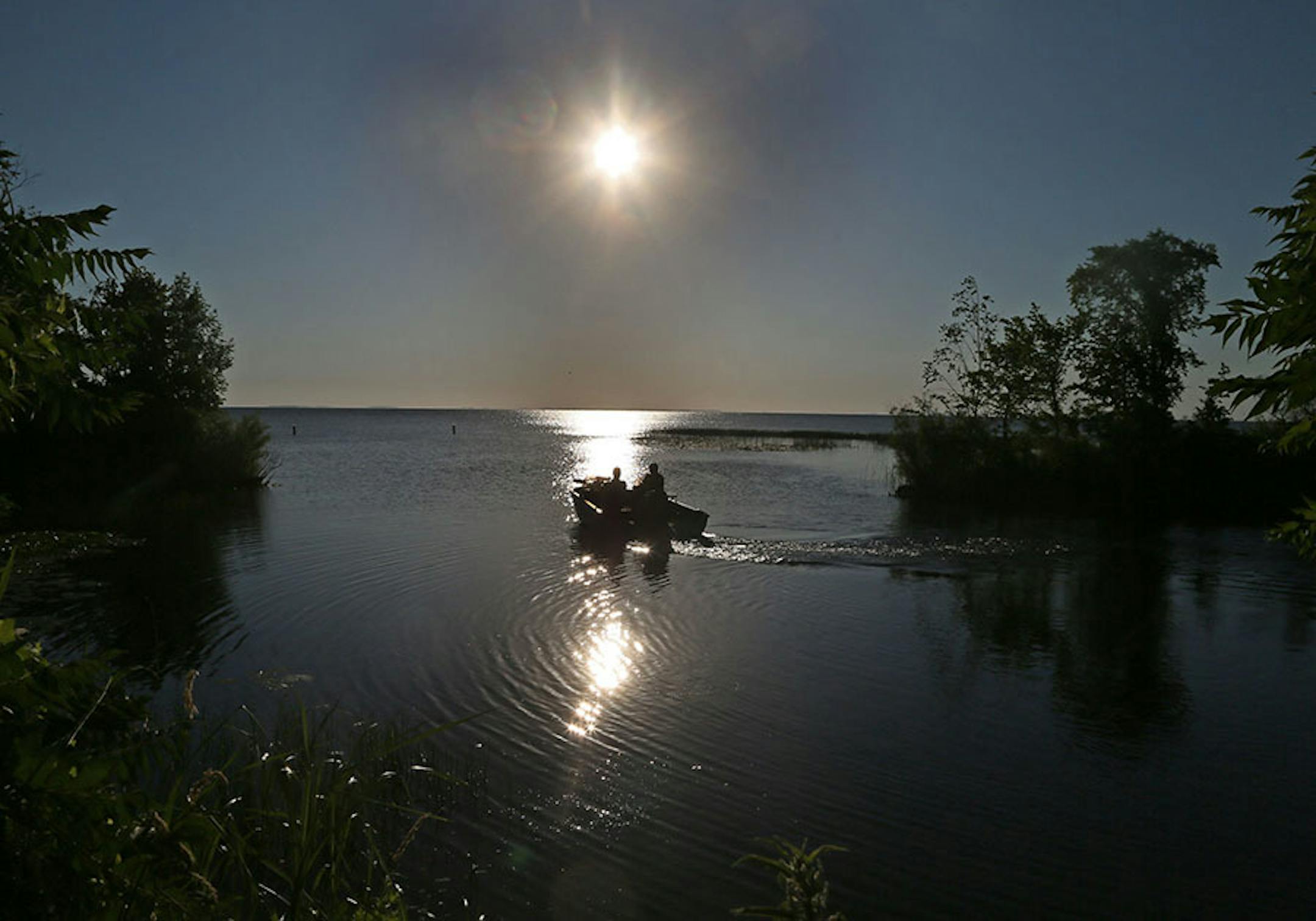 Muskie fisherman leave a public boat launch near Grand Casino Mille Lacs Thursday, July 30, 2015, on Lake Mille Lacs.