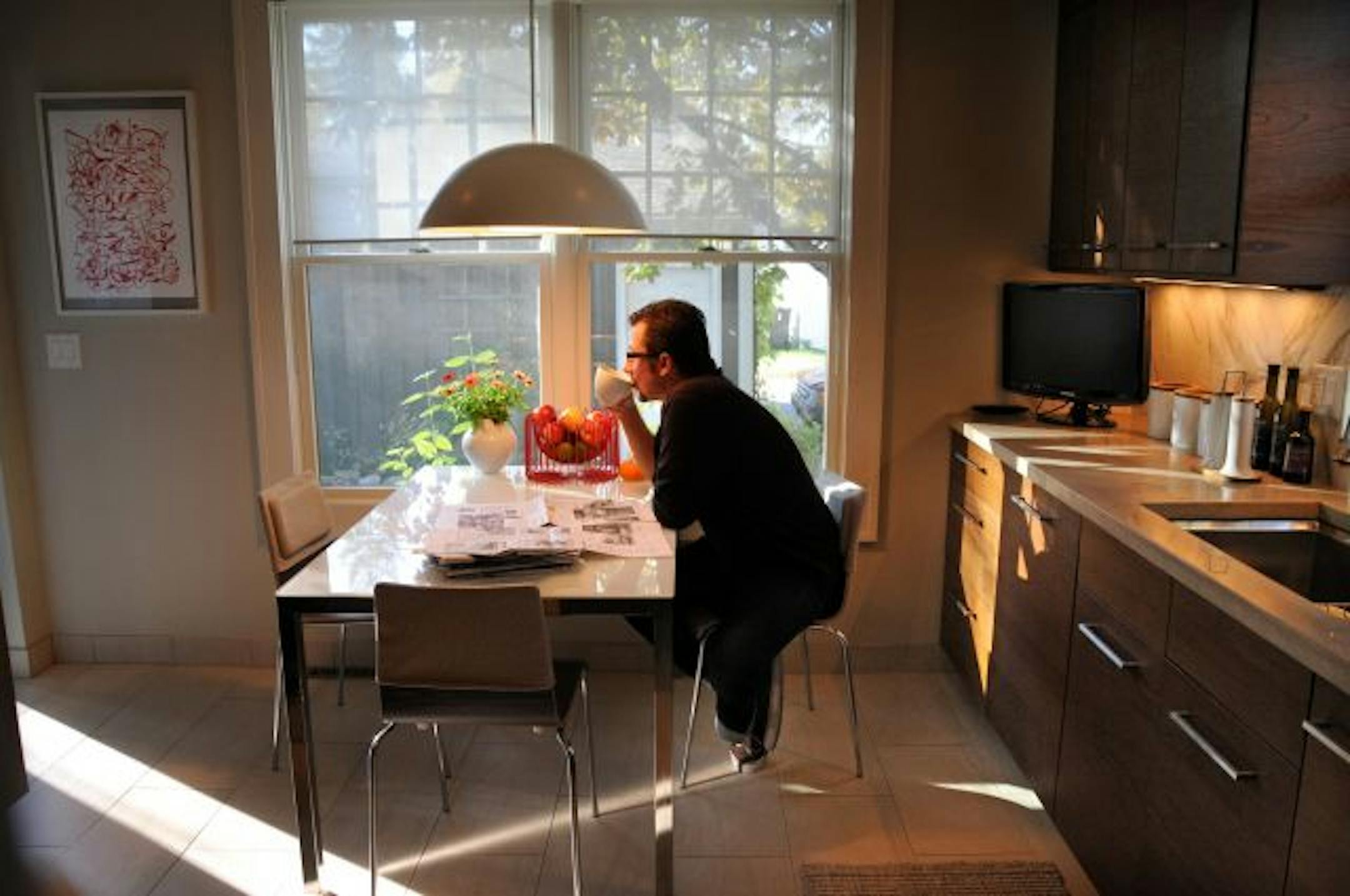 Cy Winship in his kitchen