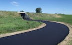 Newly paved section of Luce Line State Trail.