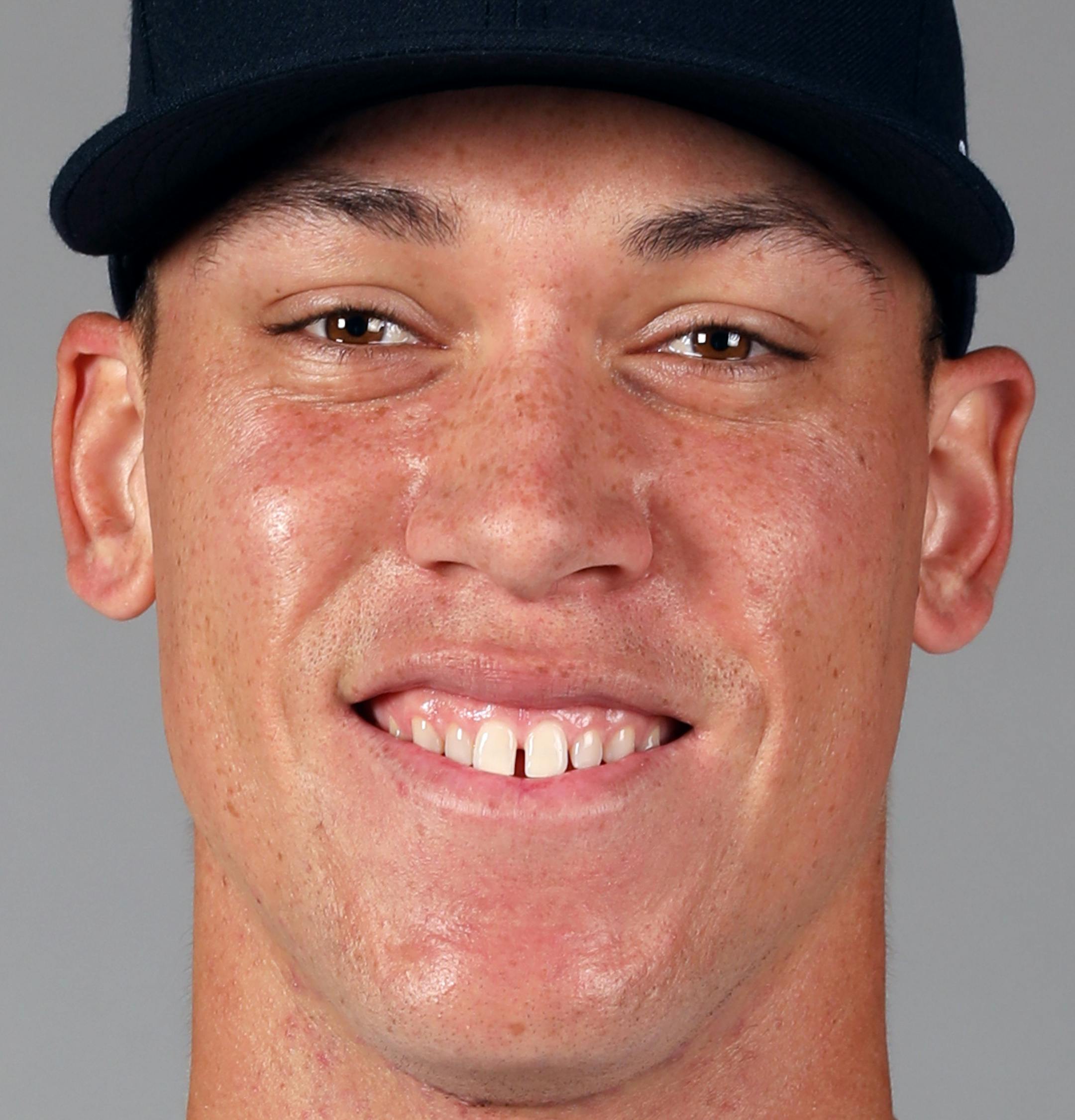 TAMPA, FL - FEBRUARY 21: Aaron Judge #99 of the New York Yankees poses during Photo Day on Tuesday, February 21, 2017 at George M. Steinbrenner Field in Tampa, Florida. (Photo by Robbie Rogers/MLB Photos via Getty Images) *** Local Caption *** Aaron Judge ORG XMIT: 694727299