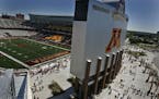 The University of Minnesota Gophers football team previewed the new TCF Bank Stadium during the Gopher Game Day Preview scrimmage.