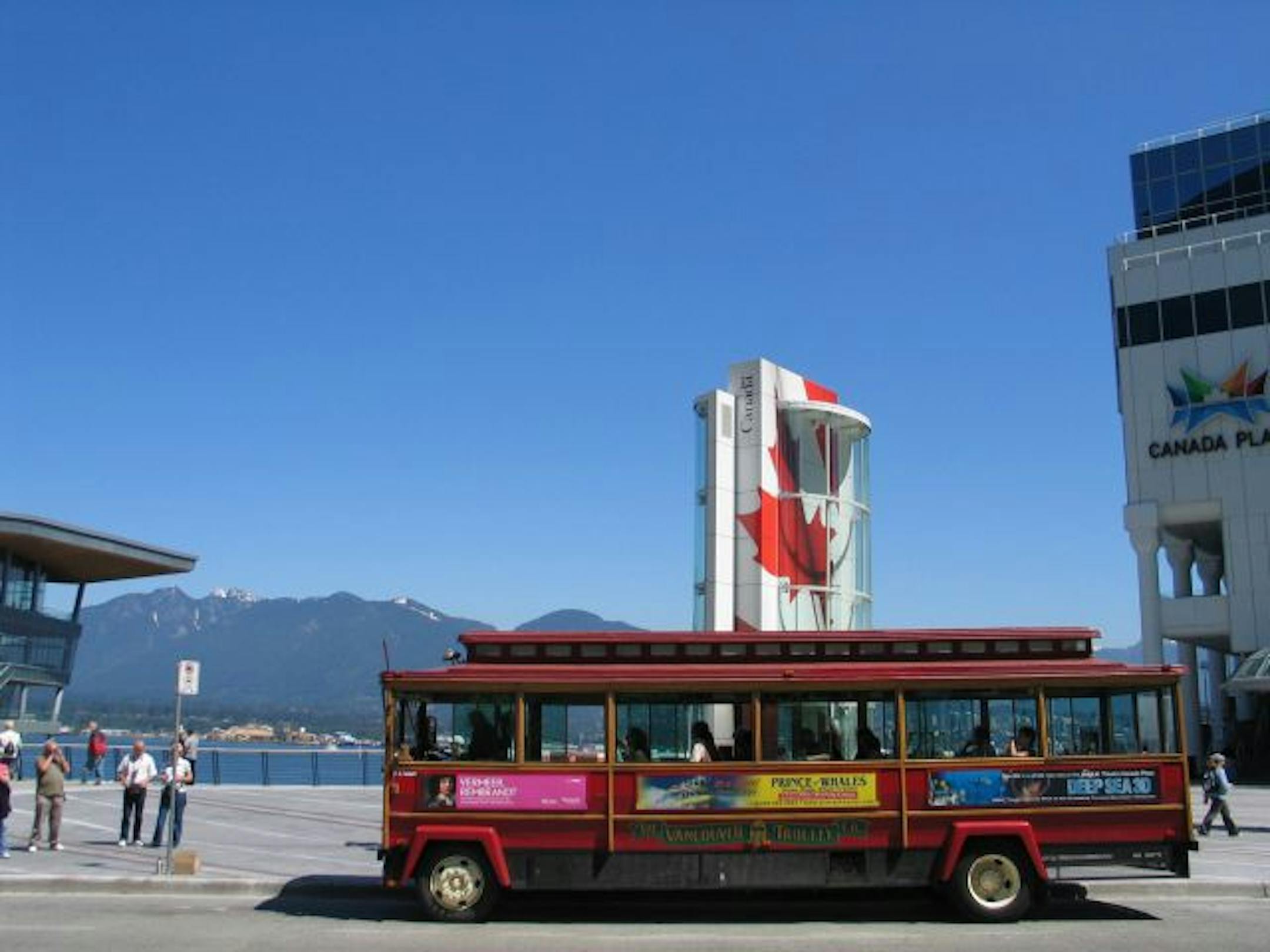 A trolley bus is only one way of getting around in Vancouver.