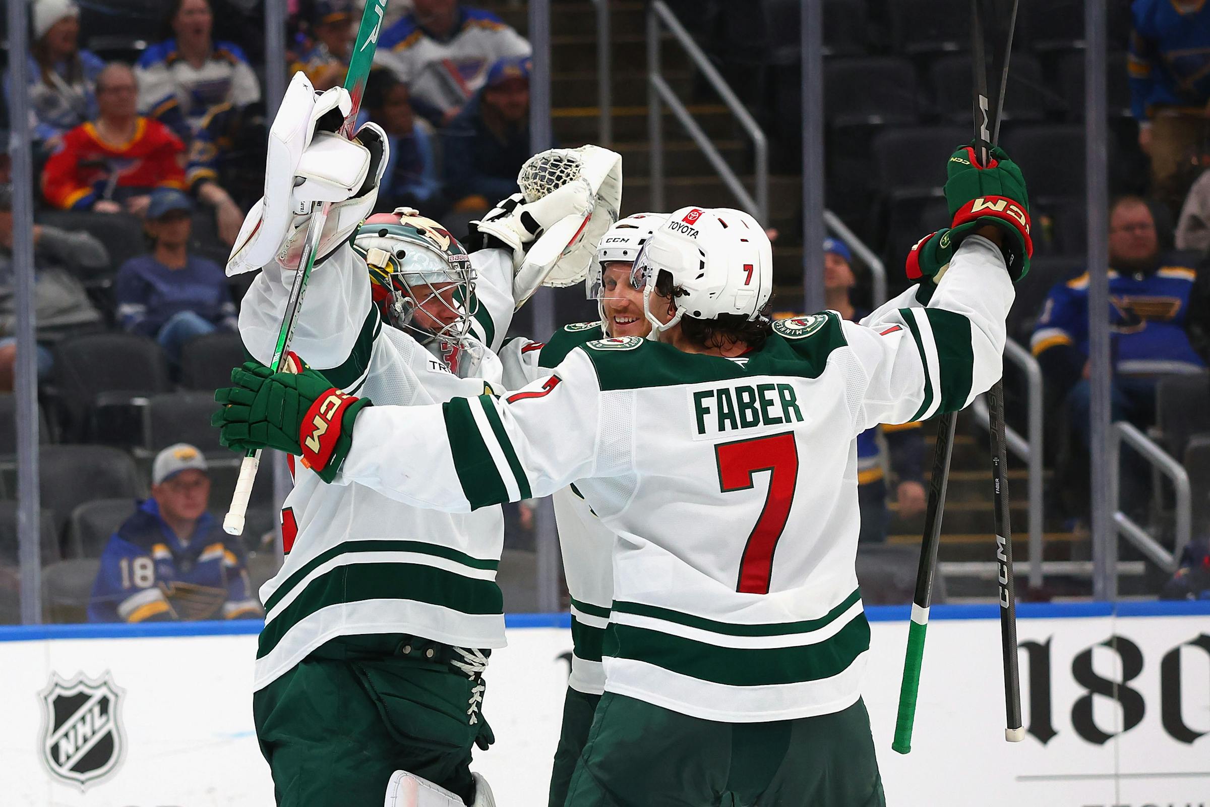 Wild goaltender Filip Gustavsson makes most of opportunity for first career goal