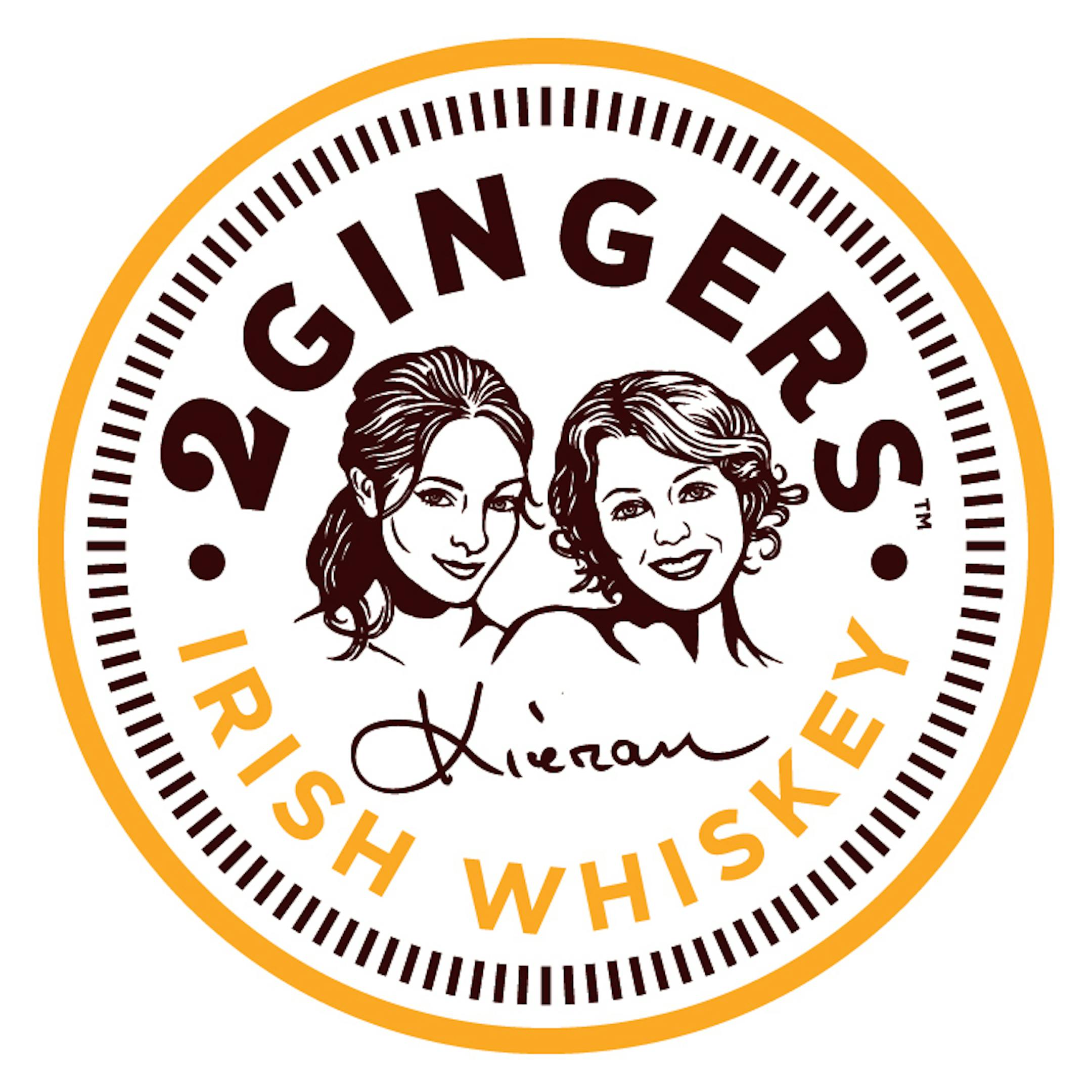 Logo for 2 Gingers whiskey.