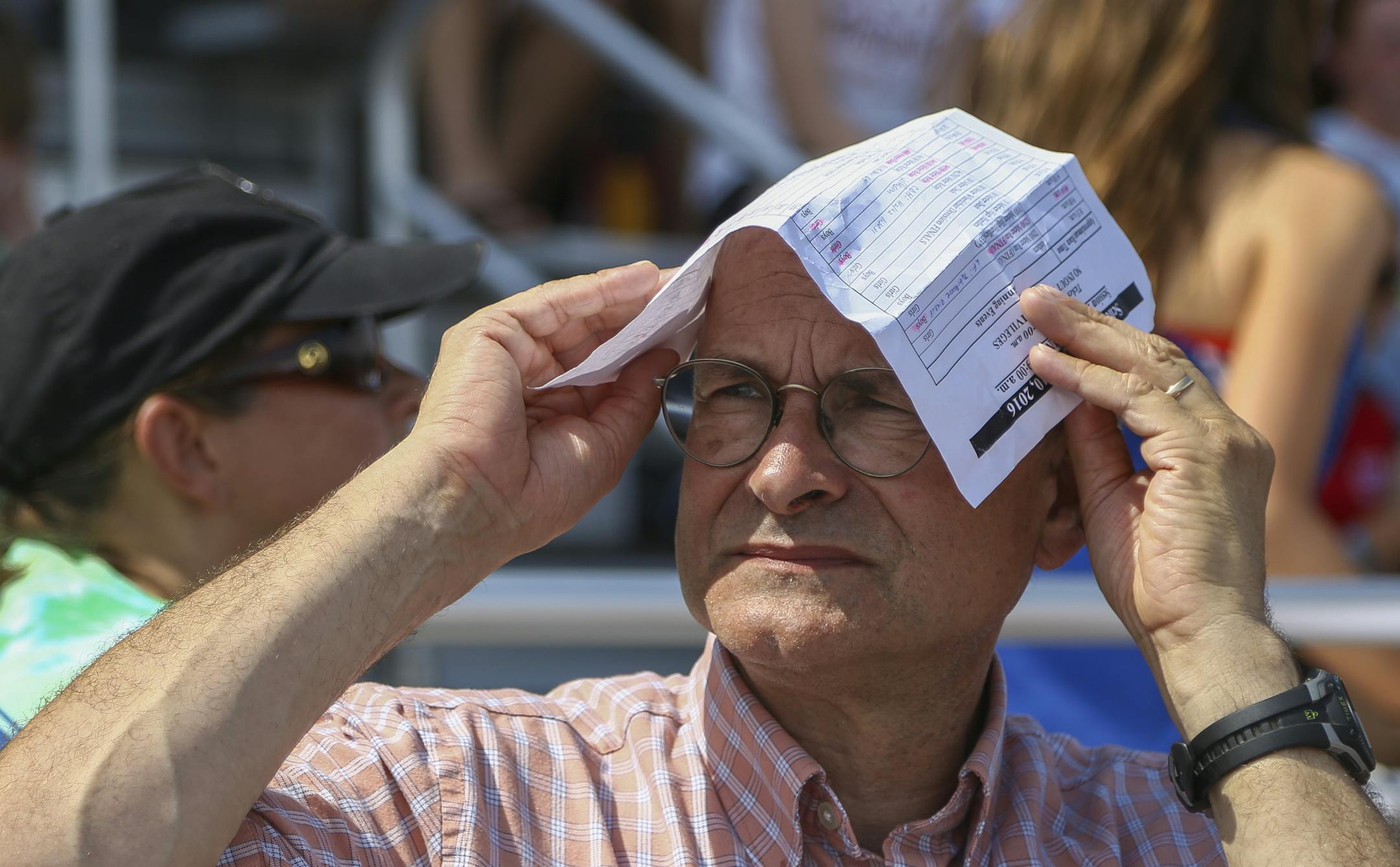 ] Timothy Nwachukwu ï timothy.nwachukwu@startribune.com Temperatures rose as high as 90 degrees during the session one of the 2016 Minnesota State High School League Class AA Track and Field Boys' and Girls' State Meet. Temperatures could reach a high of 92 degrees, according to the National Weather Service.
