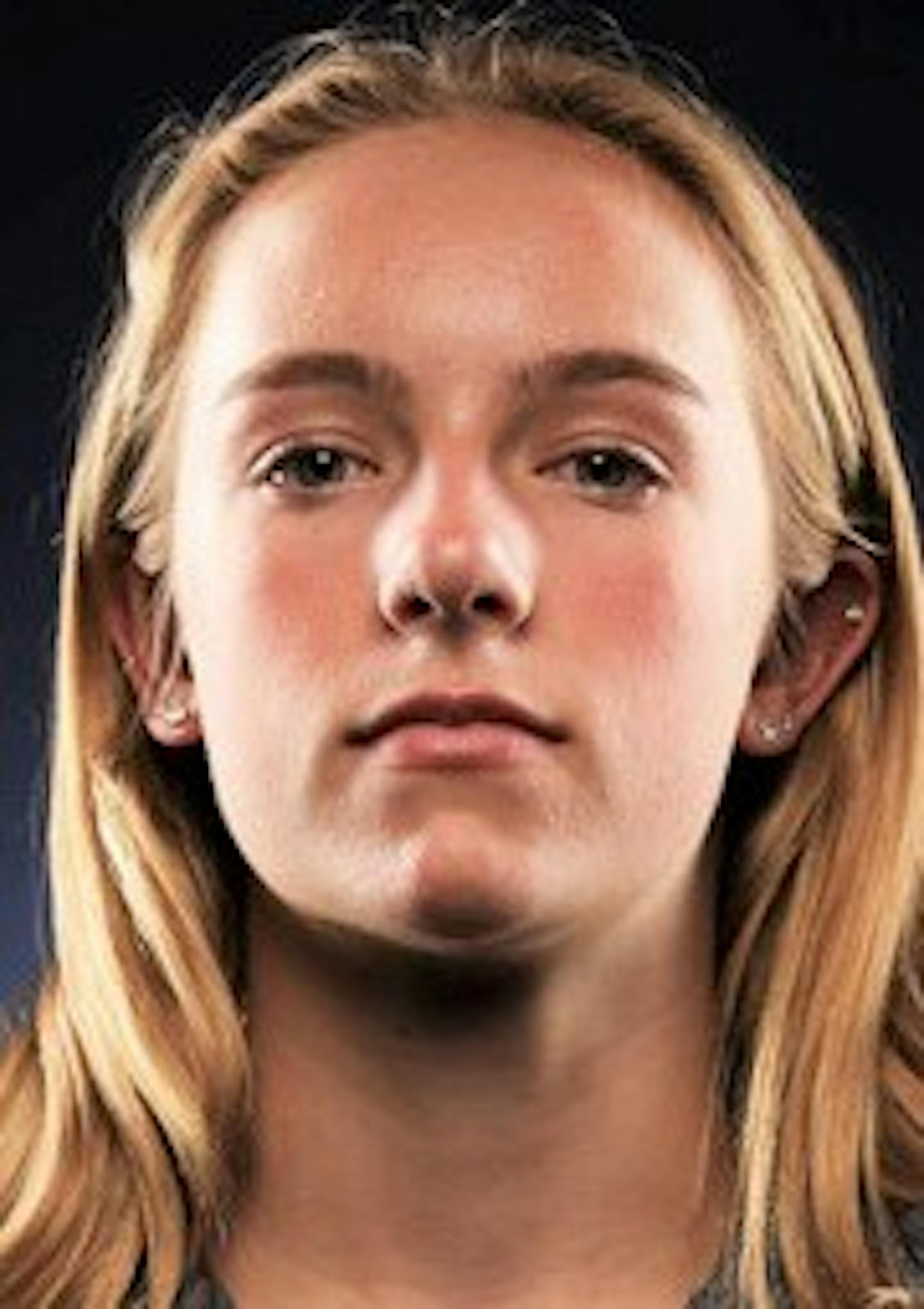 Chaney Neu, a freshman at Champlin Park High School, is the gymnastics Athlete of the Year. ] JEFF WHEELER • jeff.wheeler@startribune.com The Star Tribune's winter sports athletes of the year, photographed in the studio Sunday afternoon, March 25, 2018. ORG XMIT: MIN1803261512092254