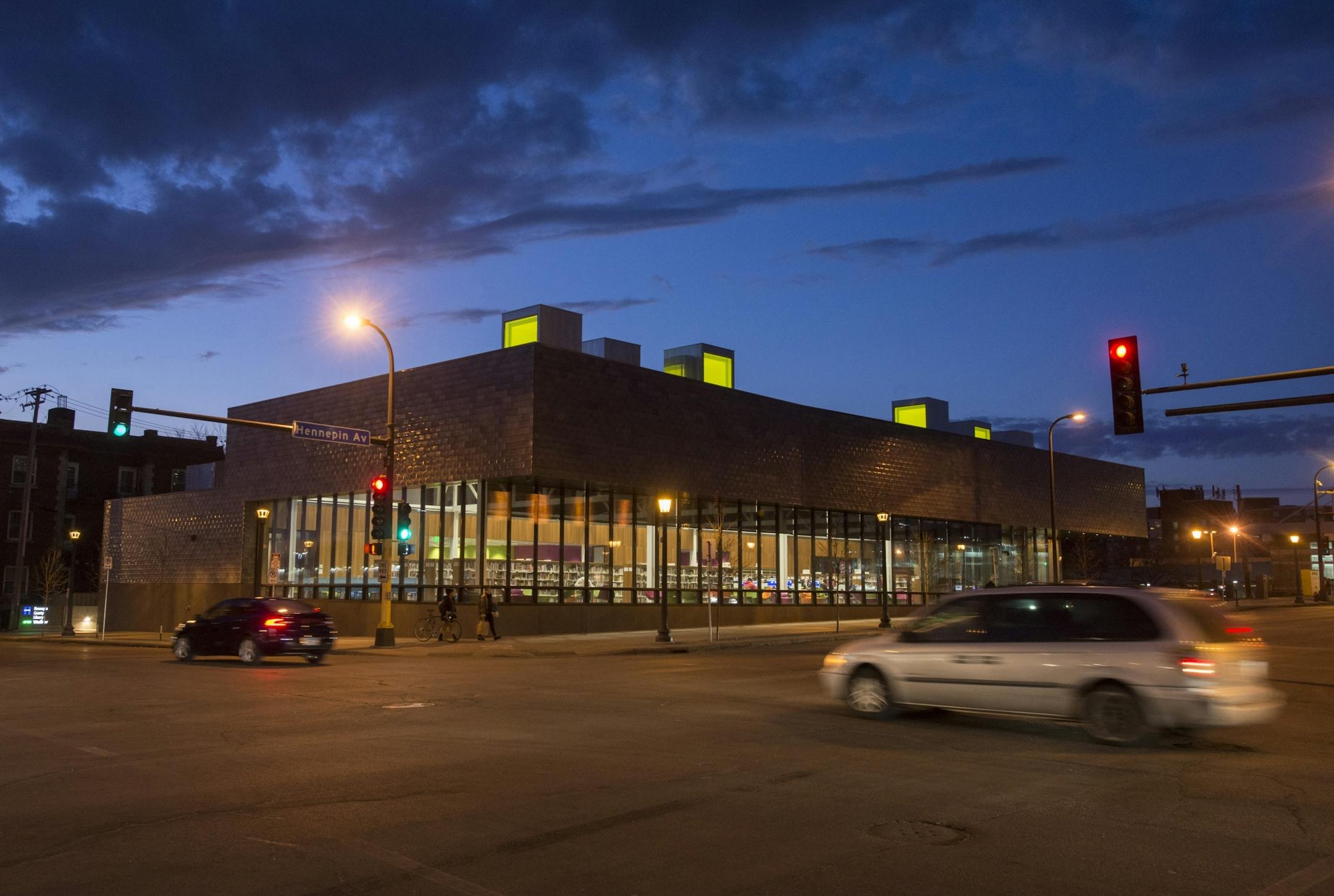 The newly built Walker Library in Minneapolis's Uptown neighborhood opened in 2014.