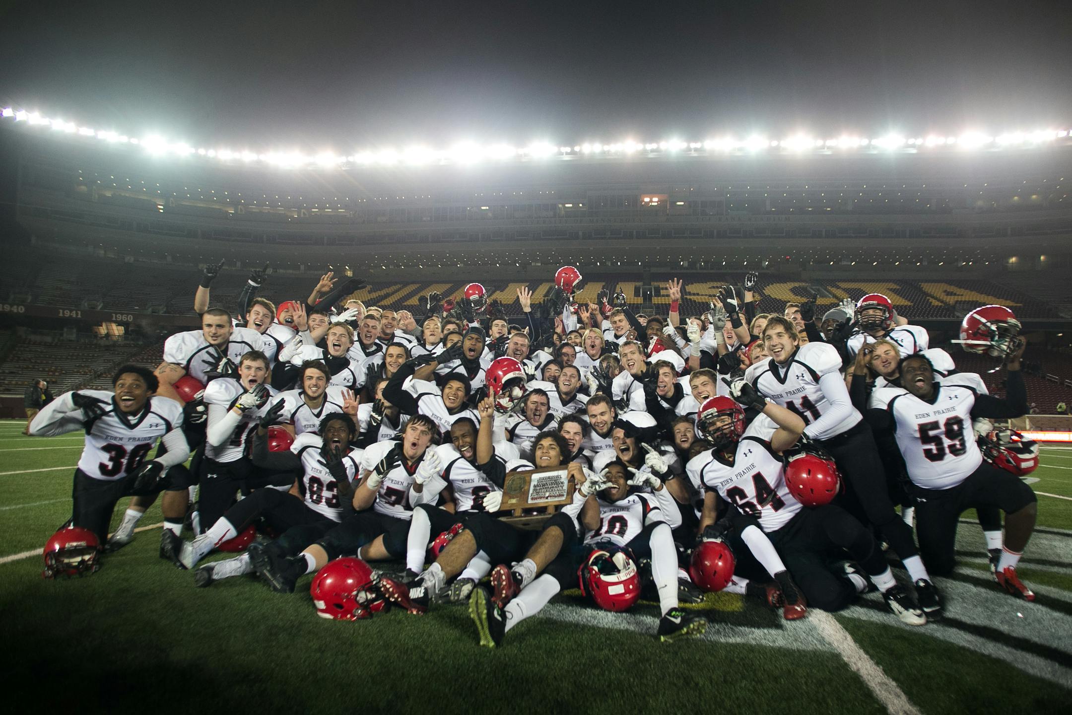 Eden Prairie won the Class 6A Prep Bowl last November (Aaron Lavinsky, Star Tribune file)