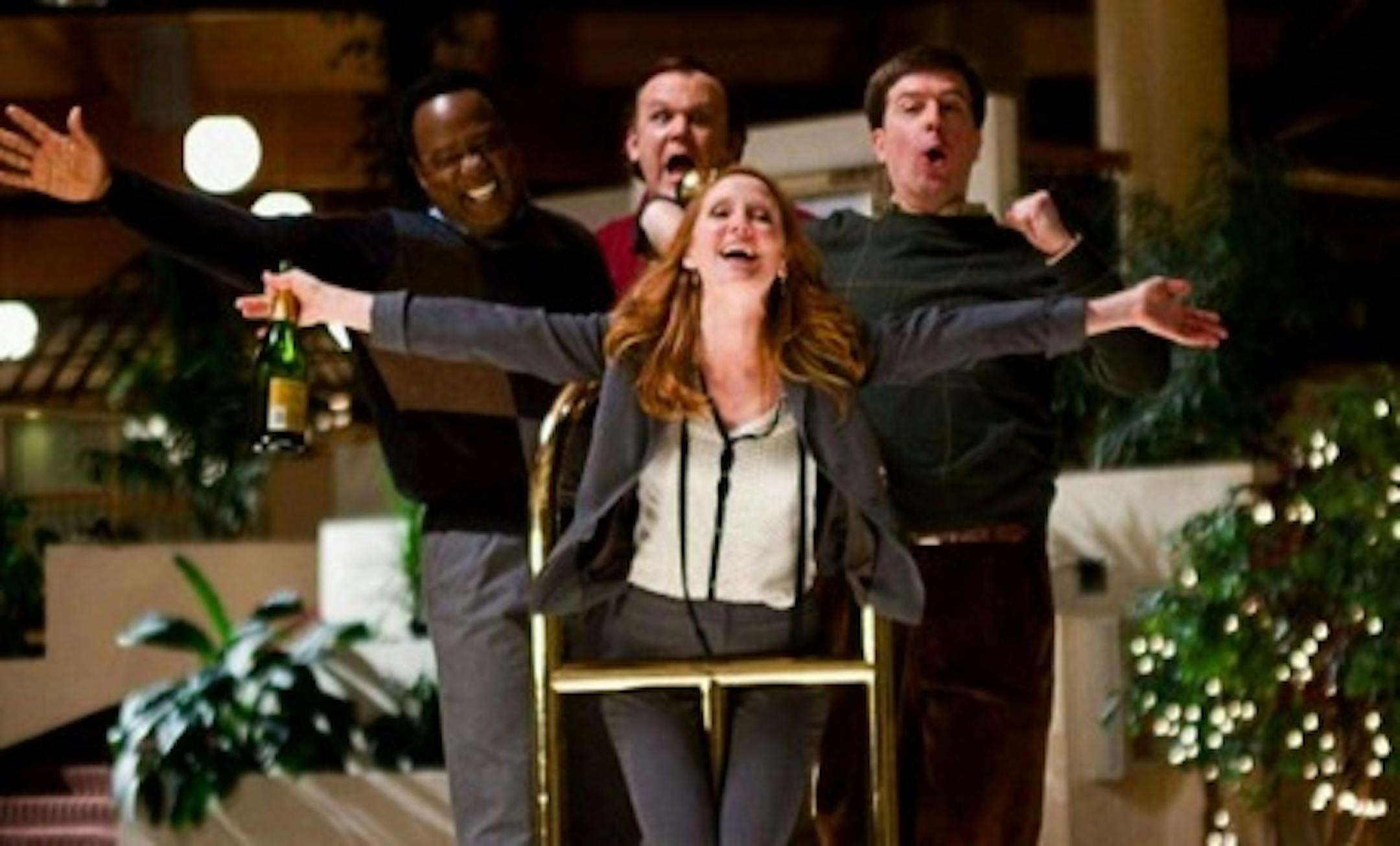 Isiah Whitlock Jr., John C. Reilly, Anne Heche and Ed Helms in "Cedar Rapids." (Fox Searchlight photo)