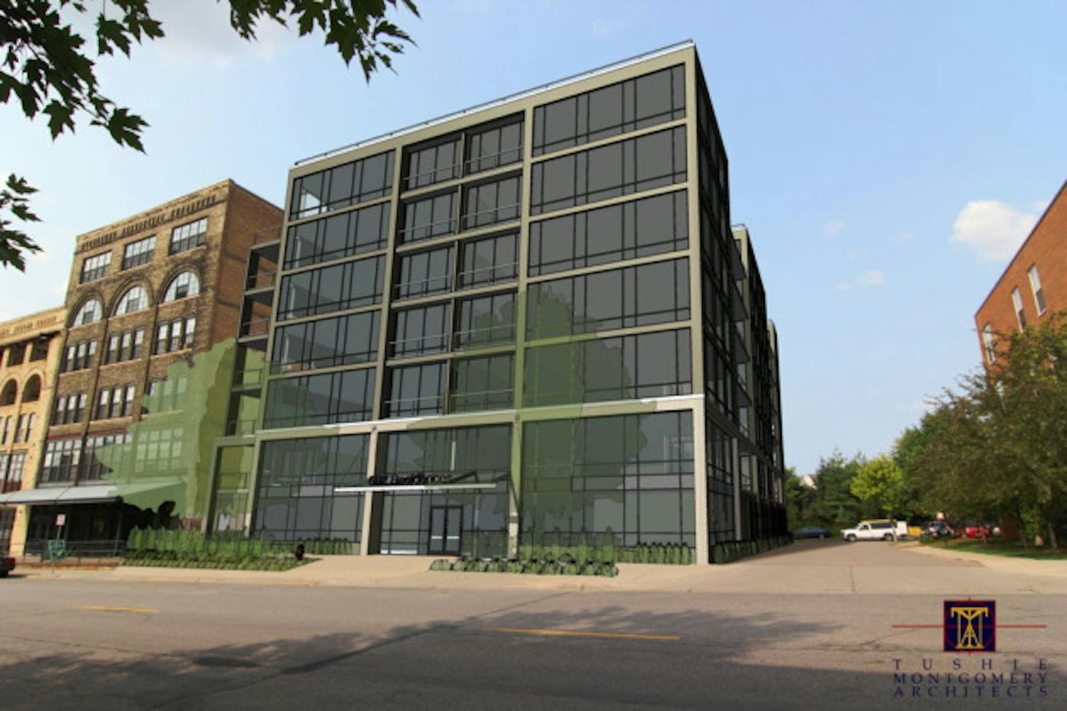 Renderings of the proposed 602 Residences by Tushie Montgomery Architects