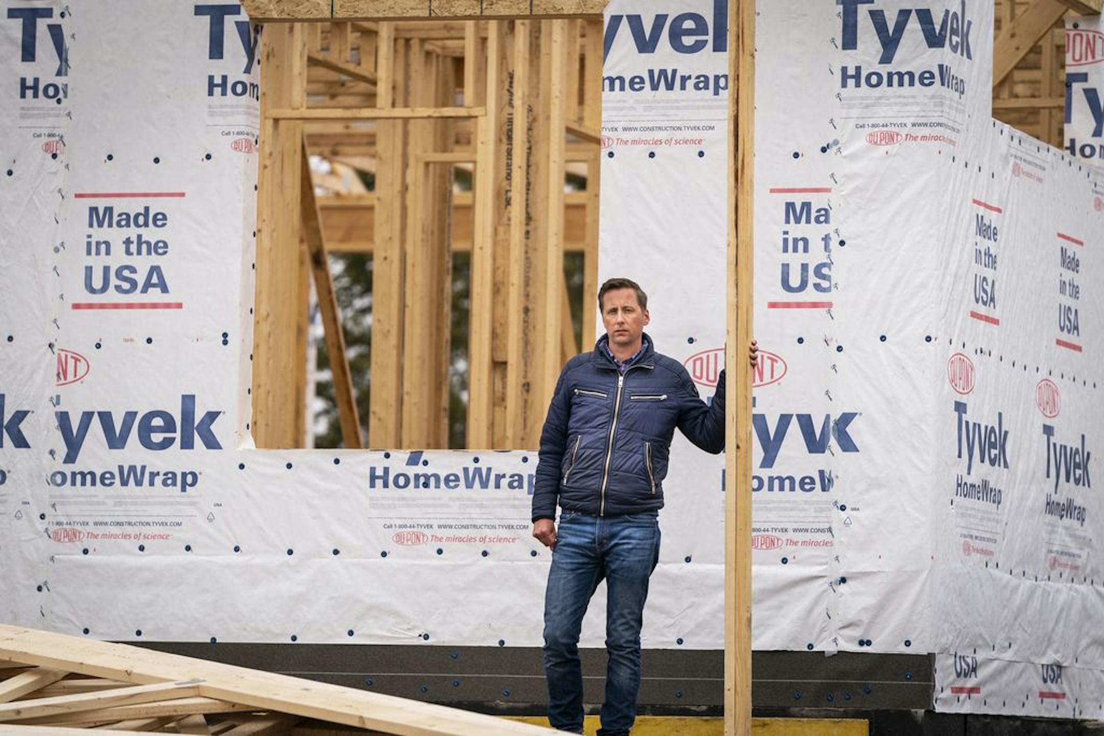 Tony Wiener of Cardinal Homes posed for a photo at the site of one of his homes being built in Woodbury.