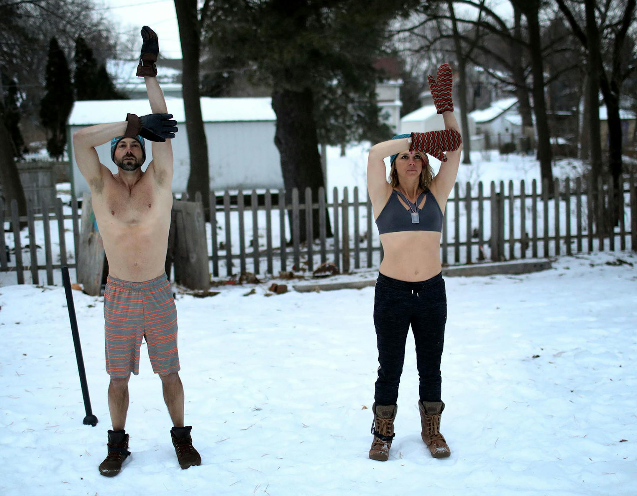 Biohackers Thaddeus Owen and fianc� Heidi Sime practiced Qigong before at dawn as part of their daily ritual Thursday, Jan. 9, 2019, in Hudson, WI.