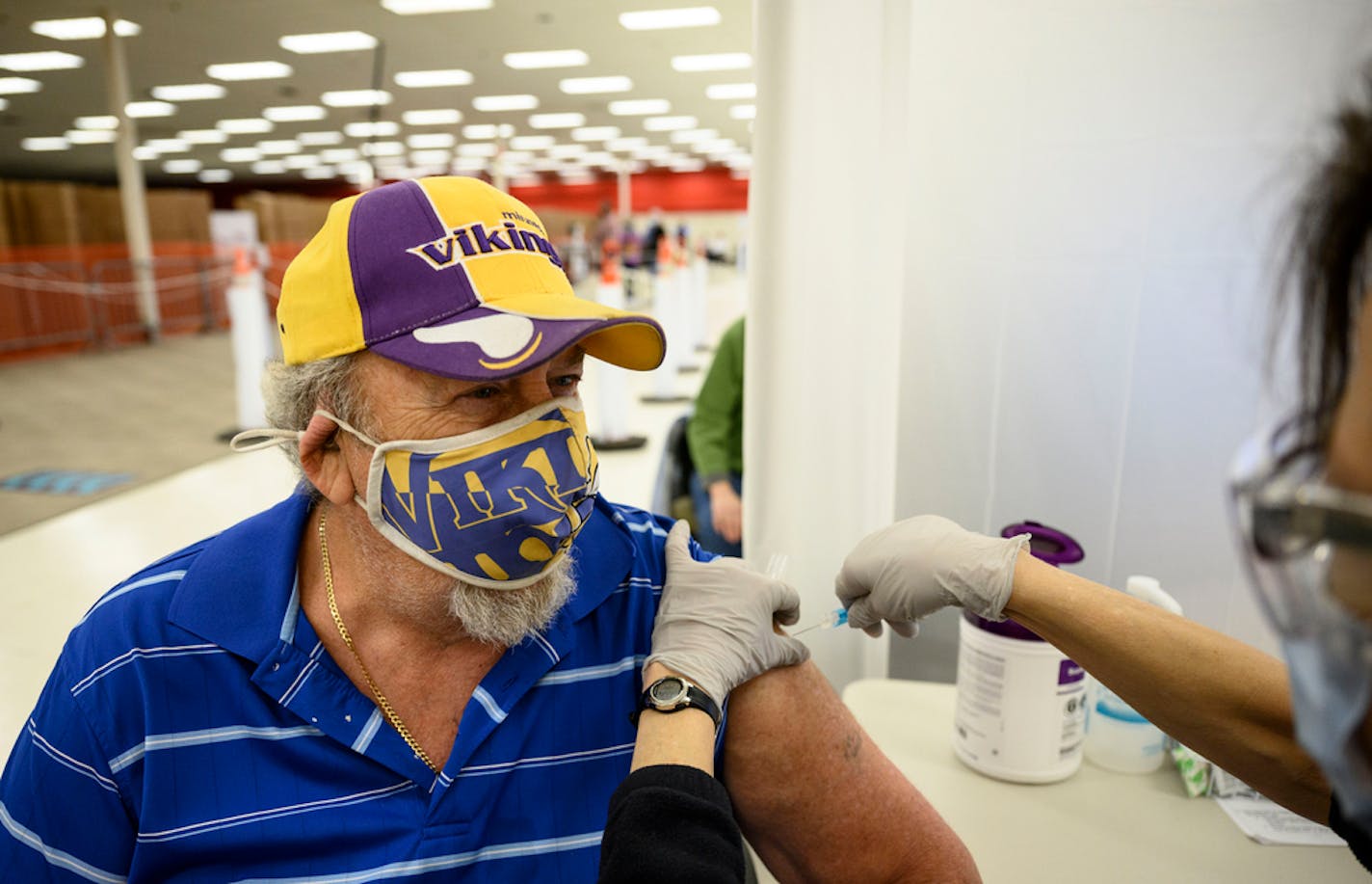 "I miss the touch of my grandkids more than anything," said Bill Layer, 71, of Blaine, after receiving a dose of the Moderna COVID-19 vaccine Tuesday at North Memorial Health Hospital's vaccination clinic Tuesday afternoon. Layer says he's nervous about everyone opening everything back up again. "We've won a few battles but the war isn't over… when it's all said and done, I might wear a mask no matter what." ] AARON LAVINSKY • aaron.lavinsky@startribune.com