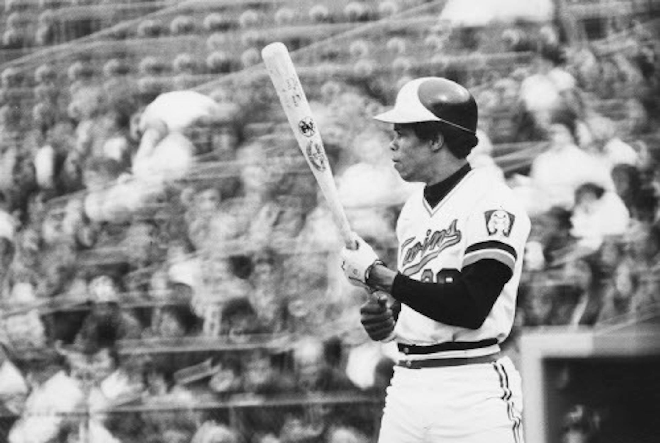 Minnesota Twins' Rod Carew during a game, May 1976. Minneapolis Tribune staff photo by Pete Hohn.