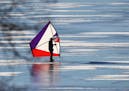 Warm weather brought a ice kiter to Bde Maka Ska as temp soared into the 40s Friday, January 4, 2019 in Minneapolis, MN.