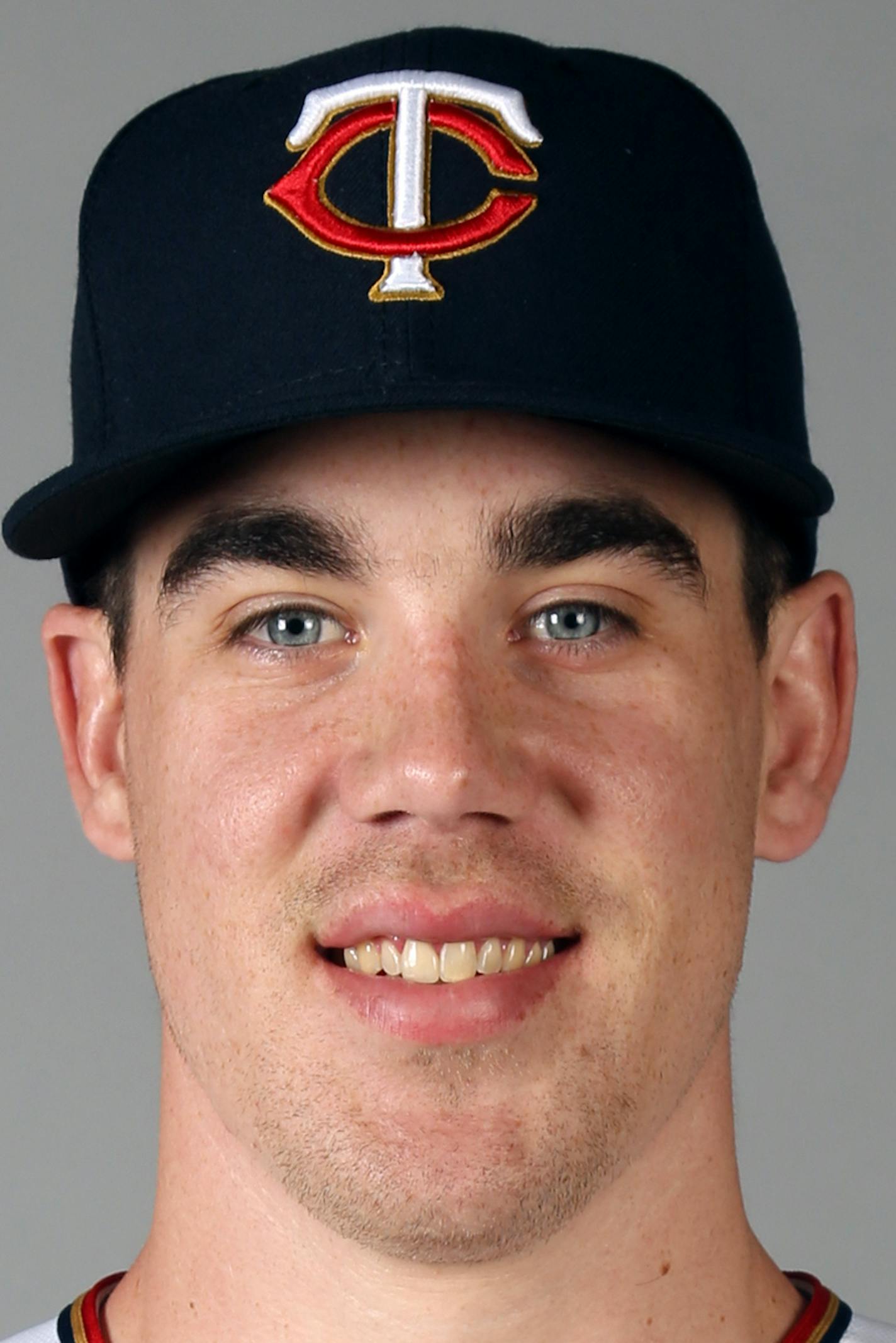 FORT MYERS, FL - MARCH 3: Trevor May #65 of the Minnesota Twins poses during Photo Day on Tuesday, March 3, 2015 at Hammond Stadium in Fort Myers, Florida. (Photo by Robbie Rogers/MLB Photos via Getty Images) *** Local Caption *** Trevor May ORG XMIT: 532475317