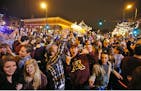 Crowds got rowdy and police massed in the Dinkytown area after the Gophers lost to Union in the NCAA hockey championship on April 12, 2014.