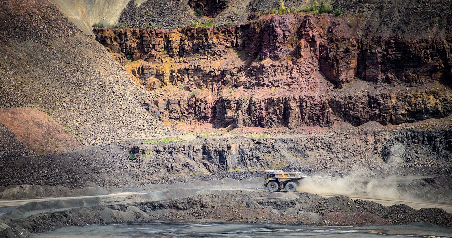 Mining will be a huge issue in the minds of 8th district voters. This is the MINNTAC taconite mine in Mountain Iron, Minnesota. ] Mountain Iron , MN -- Tuesday, August 26, 2014. GLEN STUBBE * gstubbe@startribune.com EDS: USE ONLY IF MINING IS PART OF THIS STORY. ORG XMIT: MIN1409041619192247