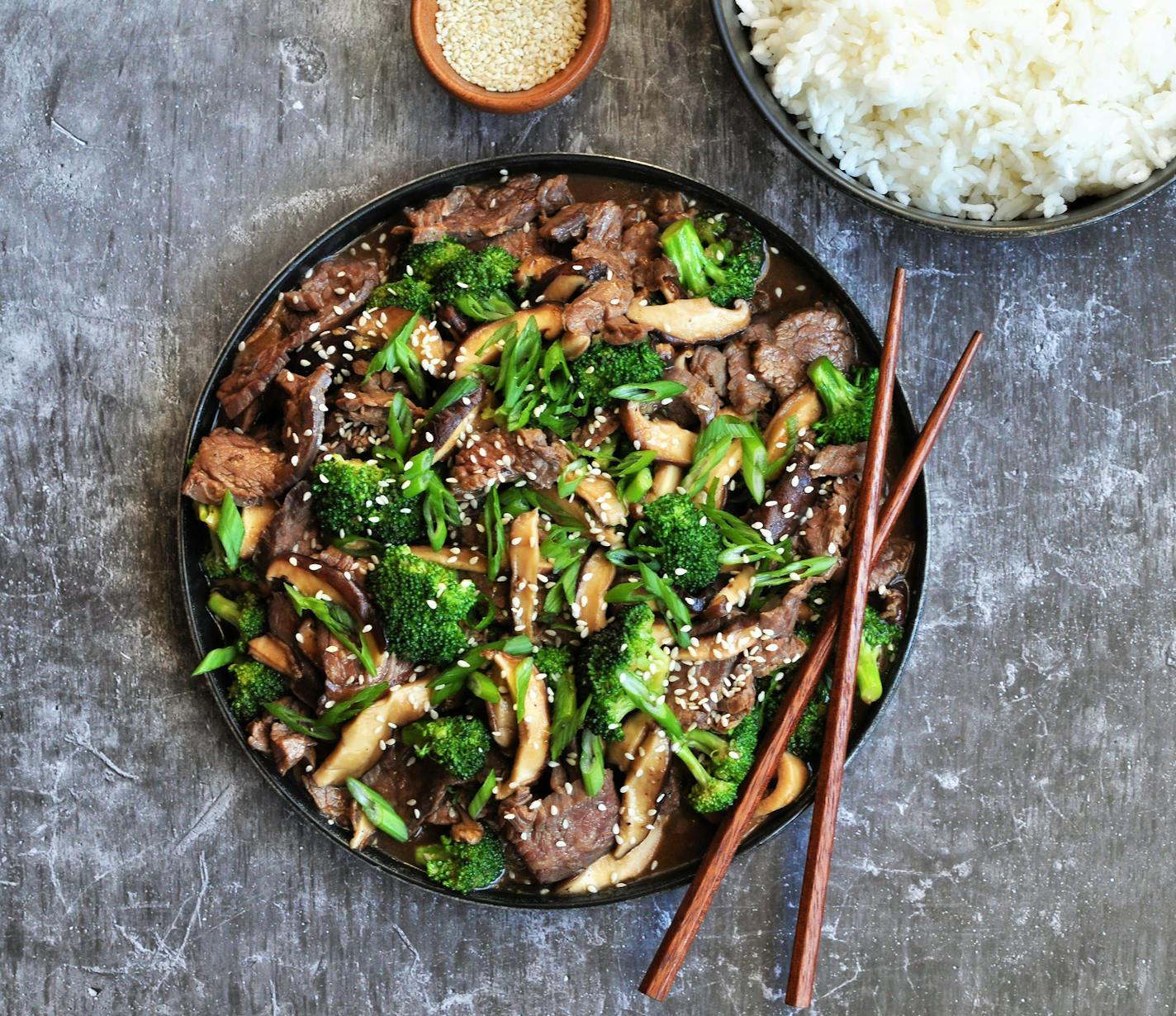 When you tire of Thanksgiving leftovers, prepare something completely different: Beef, Broccoli and Shiitake Stir-Fry. Recipe and photo by Meredith Deeds, Special to the Star Tribune