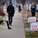 Voters come and go during voting at Edgcumbe Recreation Center Tuesday, Nov. 8, 2022 in St. Paul, Minn. ]