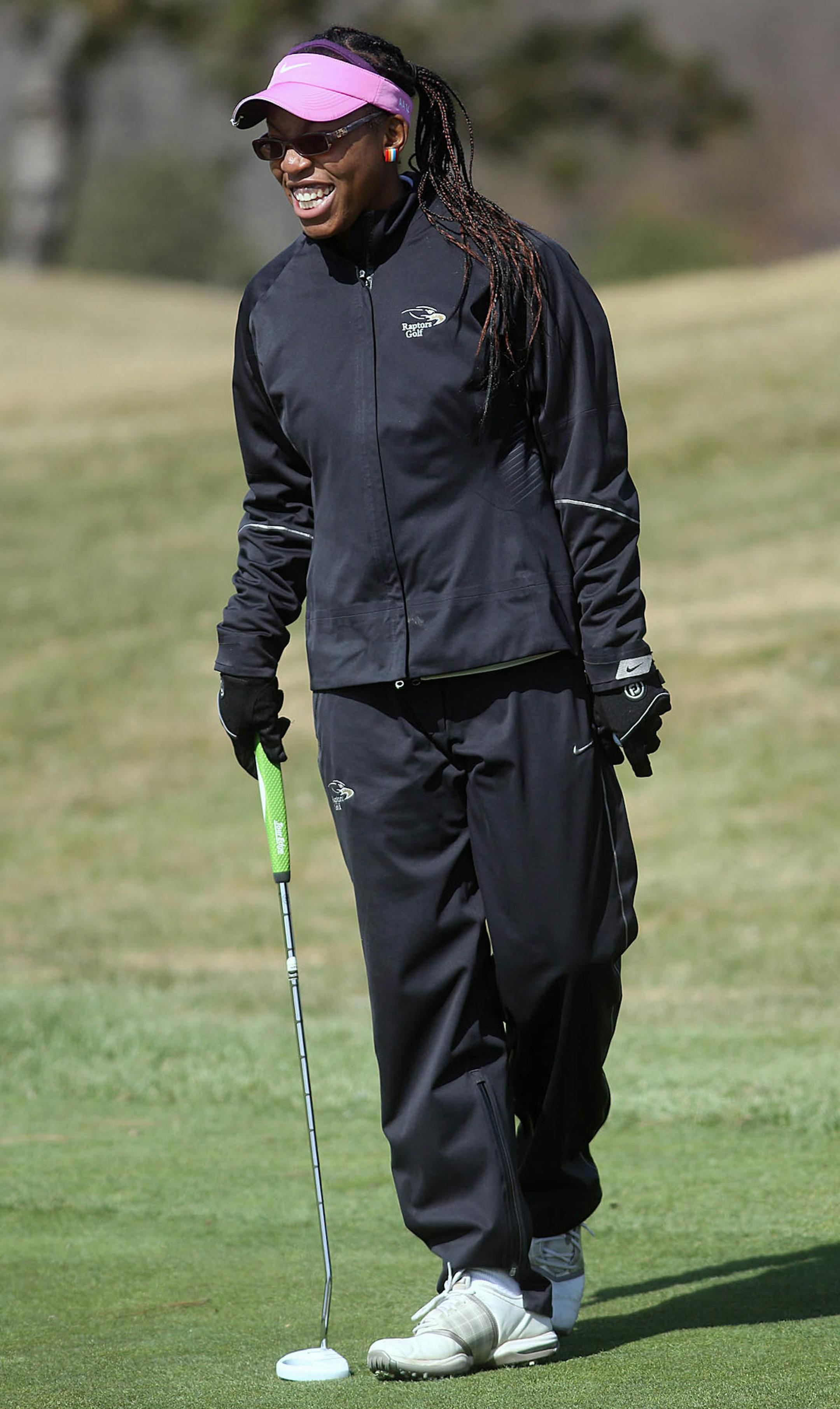 East Ridge golfer, senior Andriel Aimua. ] JIM GEHRZ ‚Ä¢ jgehrz@startribune.com / Woodbury, MN / April 15, 2014 / 3:45 PM / BACKGROUND INFORMATION: East Ridge girls' golfers, seniors Andriel Aimua, Molly Richardson and Taylor Anderson, practiced with the team recently in Woodbury.