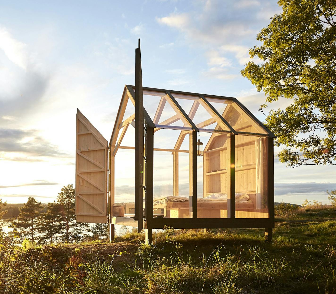 Get close to nature at the 72 Hour Cabins in Dalsland. The cabins are made of glass, allowing you fall asleep watching the stars and wake up to the sunrise, while being comfortable in bed. In fact, staying in Swedish nature has been proved to decrease blood pressure, stress levels and heart rate - and boost your creativity. Jonas Ingman/imagebank.sweden.se