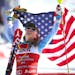 Mikaela Shiffrin of the U.S. after winning the women's slalom in Beaver Creek, Colo., Feb. 14, 2015. The U.S. took an impressive five medals at the ch
