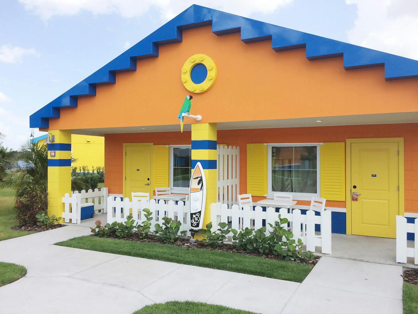 Each guest room at Legoland Beach Retreat is one-half of a bungalow duplex. (Rob Owen/Pittsburgh Post-Gazette/TNS)