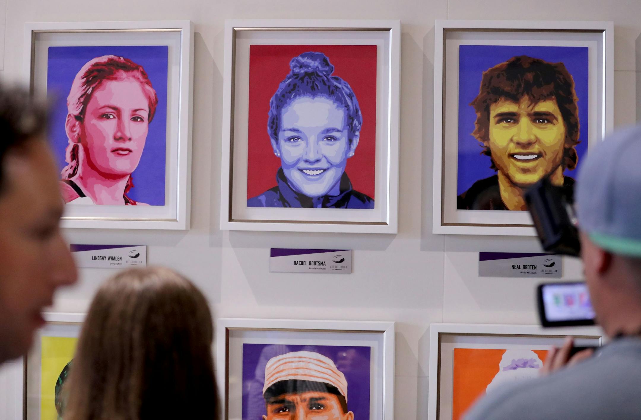 Among the art work at the new stadium is a wall of portraits of famous Minnesotans during a media tour Tuesday, July 19, 2016, at U.S. Bank Stadium in Minneapolis, MN.