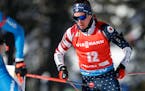 Jake Brown competed during a biathlon event in Slovenia in February.
