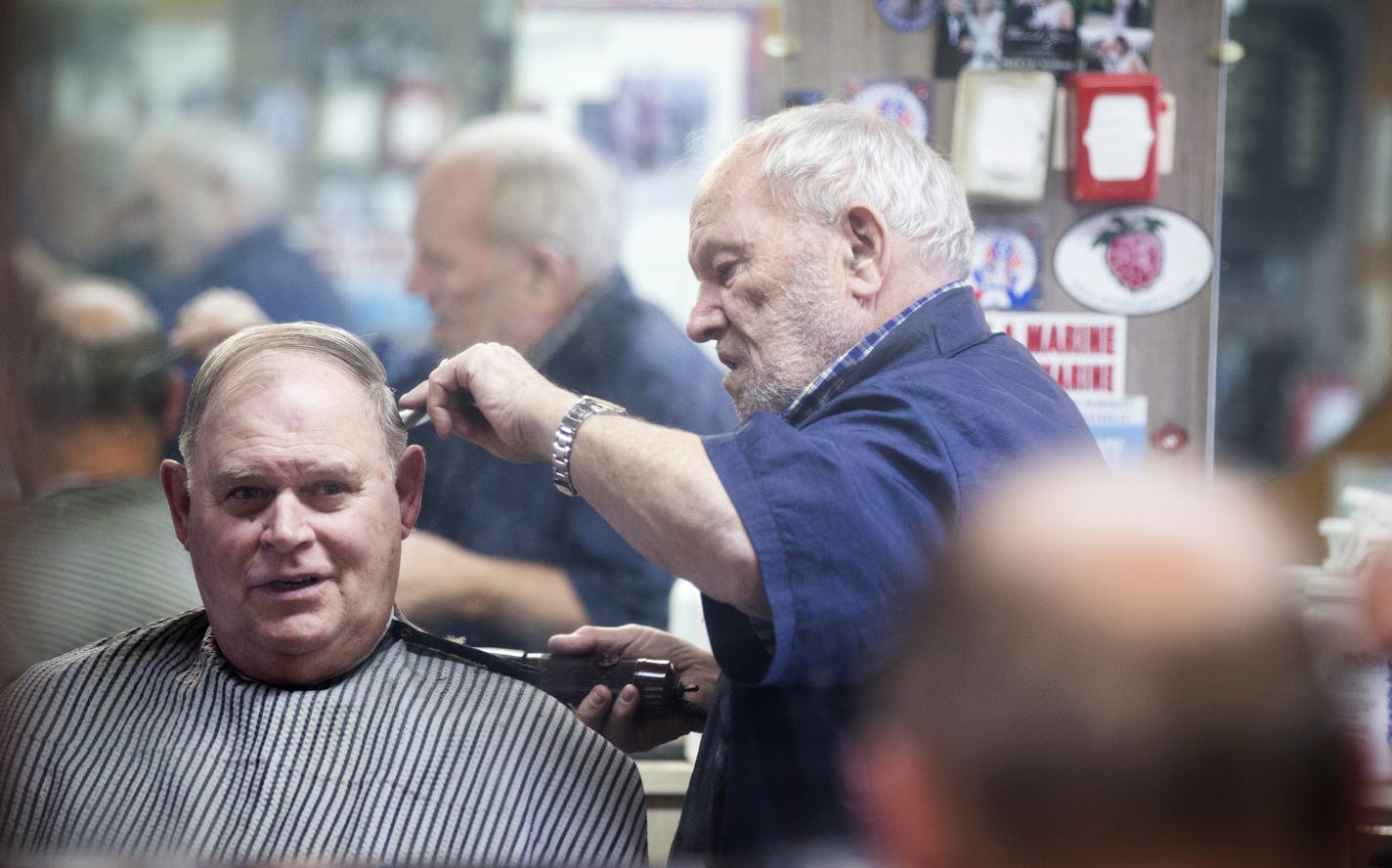 Fred Bast has been coming to Jeff&#x2019;s Barber Shop for more than 30 years.