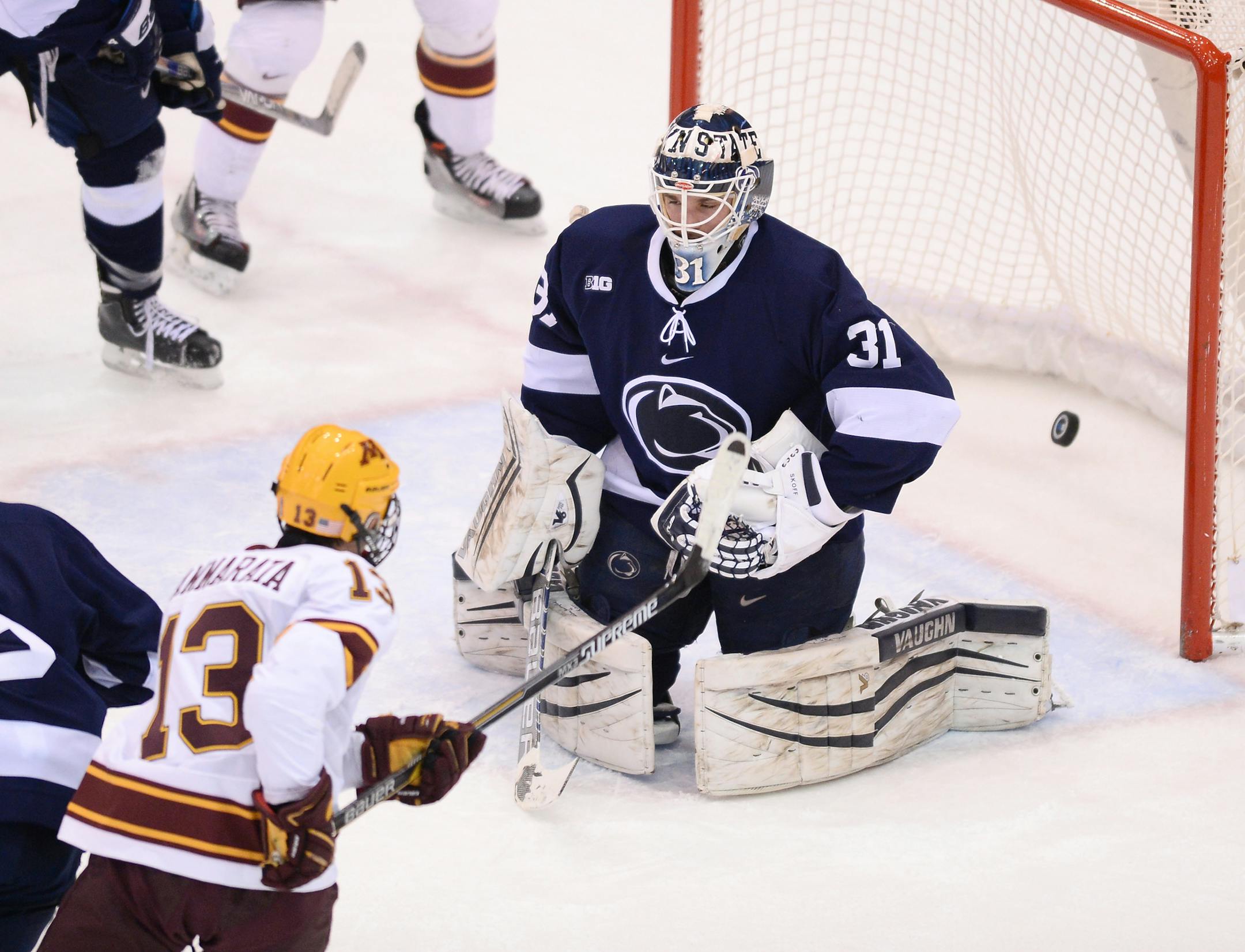 Taylor Cammarata scored past Penn State goalie Matthew Skoff.