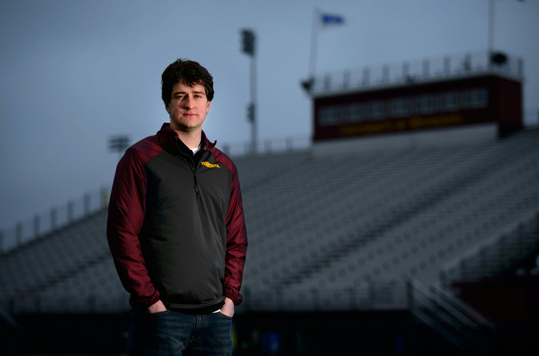 Peter Westerhaus was Mr. Football in Minnesota and a promising recruit for the Gophers. On a hiking trip with his class, a freak accident -- a large rock fell on his head -- changed his life forever. He is still struggling and recovering from the injury; he's lost 100 pounds. He'll be honored at a Gophers football banquet on May 4. ] Tuesday, April 29, 2014 GLEN STUBBE * gstubbe@startribune.com