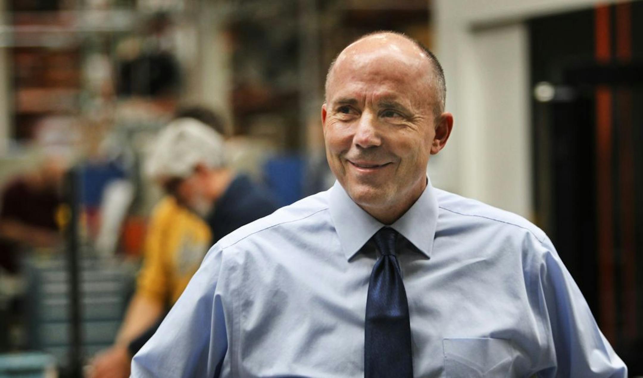 Graco CEO Patrick McHale on the precision machining floor of the northeast Minneapolis manufacturer of industrial spray painters and other fluid-handling equipment Thursday, Feb. 9, 2012, in Minneapolis, MN.