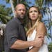 This image released by Summit Publicity shows Jason Statham, left, and Jessica Alba in a scene from "Mechanic: Resurrection." (Summit Entertainment vi