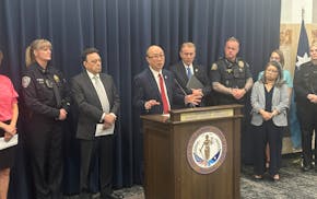Ramsey County Attorney John Choi speaks alongside other county and state official partners to recommit to "appropriate, dedicated" response to sexual