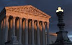 FILE - In this Jan. 24, 2019 file photo, the Supreme Court is seen at sunset in Washington. The Supreme Court has ruled that insurance companies can c